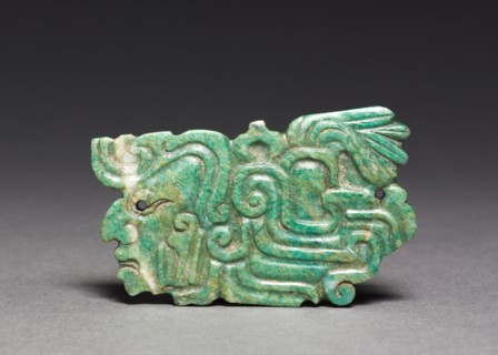 Ornament, 250-900. Mexico or Central America, Maya style (250-900). Greenstone; overall: 4.8 x 8 cm