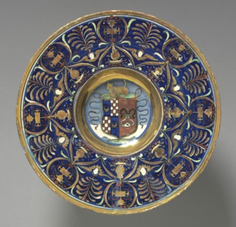 Plate with the Arms of the Vitelleschi Family, 1527. Maestro Giorgio Andreoli (Italian, 1465-70-aft