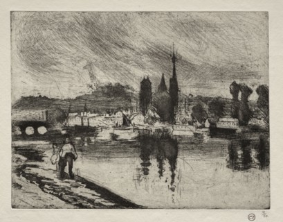 View of Rouen, 1884. Camille Pissarro (French, 1830-1903). Etching and soft-ground etching