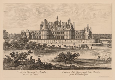 Vue du Château de Chambord, du côté de l'entrée, 1678. Israël Silvestre (French, 1621-1691).