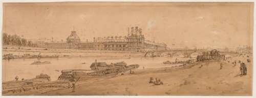 A Selection of Twenty of the Most Picturesque Views in Paris:  View of the Tuilleries and Bridge