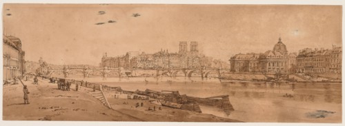 A Selection of Twenty of the Most Picturesque Views in Paris:  View of Pont Neuf, part of the