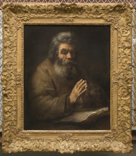 A Bearded Man Wearing a Hat, c. 1655-1660. Studio of Rembrandt van Rijn (Dutch, 1606-1669). Oil on
