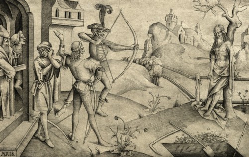 The King's Sons Shooting at their Dead Father's Body, 1495-1504. Nicolaus Alexander Mair von