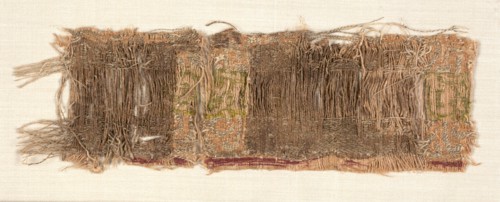 Textile Fragment, 13th century. Spain, Mudejar, 13th century. Compound twill: silk, gold and linen;