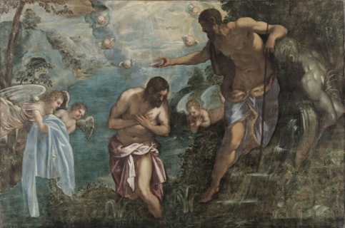 Baptism of Christ, 1580s. Workshop of Jacopo Tintoretto (Italian, 1518-1594). Oil on canvas;