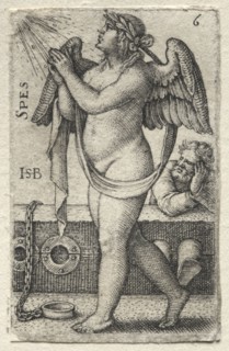 The Knowledge of God and the Seven Cardinal Virtues:  Hope - Spes. Hans Sebald Beham (German,