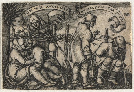 The Peasant Wedding or the Twelve Months:  No. 10, 1546. Hans Sebald Beham (German, 1500-1550).