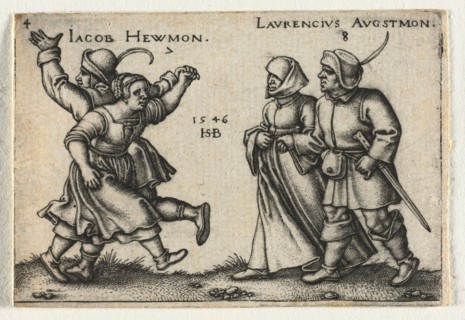 The Peasant Wedding or the Twelve Months:  7 Jacob Hewmon 8-Laurencius Augstmon, 1546. Hans Sebald