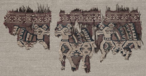 Two Mounted Fragments of a Border (from a Garment ?), late 700s - early 800s. Iran or Iraq, early