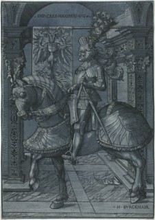 Equestrian Portrait of the Emperor Maximilian, 1508. Hans Burgkmair (German, 1473-1531). Woodcut,