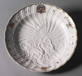 Plate from the Swan Service, c. 1737-1741. Meissen Porcelain Factory (German), Johann Joachim