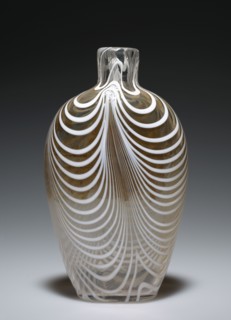 Flask, c. 1835. America, South Jersey Type, 19th century. Glass; overall: 17.2 x 2 cm (6 3/4 x
