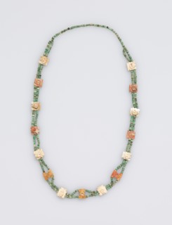 Necklace, before 1532. Peru. Turquoise beads and bone; overall: 67.4 cm (26 9/16 in.).