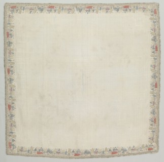 Table Cloth, c. 1775-1825. Turkey, Late 18th- Early 19th century. Metallic embroidery on cotton;