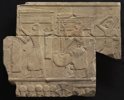Men Bearing Tomb Equipment, 667-647 BC. Egypt, Thebes, Late Period, Late Dynasty 25 to Early
