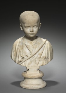 Portrait Bust of a Girl, c. 250-275. Italy, Roman, mid-3rd Century. Marble; overall: 52.1 cm (20
