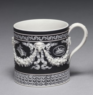 Cup, c. 1790. Wedgwood Factory (British). Jasper ware with relief decoration; diameter: 13.6 cm (5