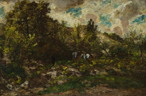 Autumn, c. 1867-1869. Adolphe Monticelli (French, 1824-1886). Oil on wood panel; unframed: 39.9 x