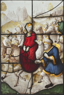 Jacob Returning to Canaan with Rachael and Leah Pursued by Laban, c. 1525. North Netherlands, 16th
