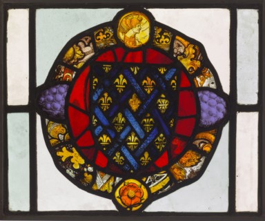 Panel, 1500s. England, 16th century. Pot-metal and white glass, silver stain; overall: 41.3 x 50.8