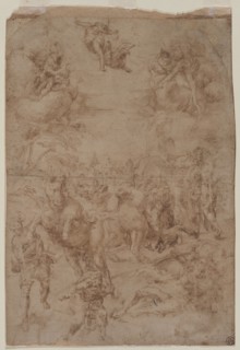 The Conversion of St. Paul, after 1575. Lelio Orsi (Italian, 1511-1587). Pen and brown ink and