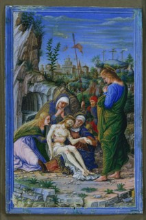 Single Leaf from a Book of Hours: Pieta, c. 1475-1485. Attributed to Francesco dai Libri (Italian,