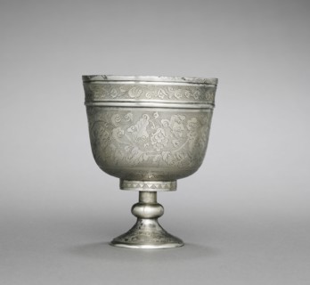 Stem Cup, early 700s. China, Tang dynasty (618-907). Silver with gilt interior and incised and