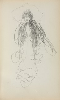 Italian Sketchbook: Standing Woman (page 219), 1898-1899. Maurice Prendergast (American, 1858-1924)