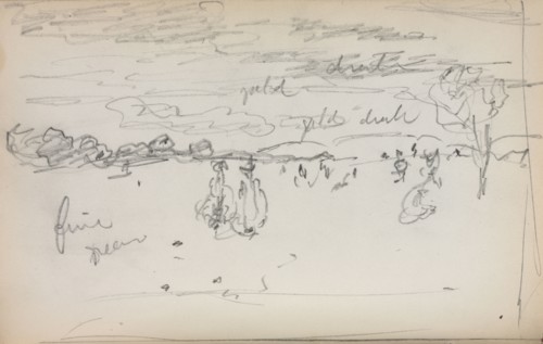 Italian Sketchbook: Landscape (page 57), 1898-1899. Maurice Prendergast (American, 1858-1924).
