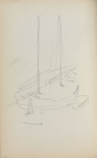 Italian Sketchbook: Sailboat (page 60), 1898-1899. Maurice Prendergast (American, 1858-1924).