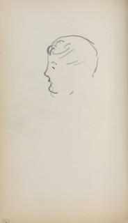 Italian Sketchbook: Head of a Man in Profile (page 150), 1898-1899. Maurice Prendergast (American,