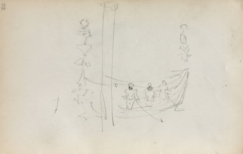 Italian Sketchbook: Venetian Boat (page 30), 1898-1899. Maurice Prendergast (American, 1858-1924).