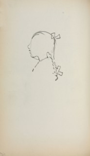 Italian Sketchbook: Head of a Girl in profile (page 152), 1898-1899. Maurice Prendergast (American,