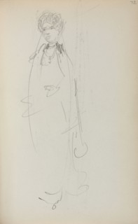 Italian Sketchbook: Standing Woman (page 72), 1898-1899. Maurice Prendergast (American, 1858-1924).
