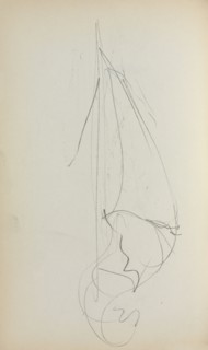 Italian Sketchbook: Sail (page 73), 1898-1899. Maurice Prendergast (American, 1858-1924). Pencil;