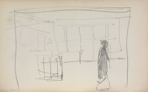 Italian Sketchbook: Figure in an interior (page 175), 1898-1899. Maurice Prendergast (American,