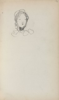 Italian Sketchbook: Head of a Girl (page 176), 1898-1899. Maurice Prendergast (American, 1858-1924)