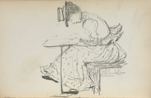 Italian Sketchbook: Seated Woman (page 107), 1898-1899. Maurice Prendergast (American, 1858-1924).