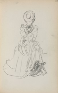 Italian Sketchbook: Seated Woman (page 114), 1898-1899. Maurice Prendergast (American, 1858-1924).