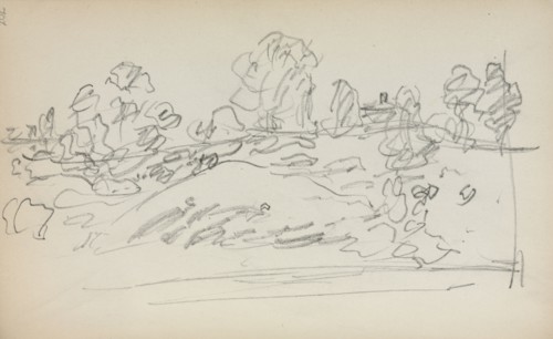 Italian Sketchbook: Landscape (page 202), 1898-1899. Maurice Prendergast (American, 1858-1924).