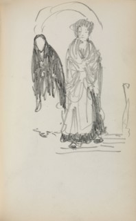 Italian Sketchbook: Two Standing Women (page 123), 1898-1899. Maurice Prendergast (American,