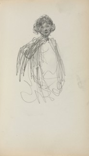 Italian Sketchbook: Woman, waist length (page 217), 1898-1899. Maurice Prendergast (American,