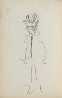 Italian Sketchbook: Standing Woman 3/4 View (page 126), 1898-1899. Maurice Prendergast (American,