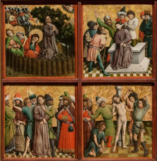 Altarpiece with The Passion of Christ, c. 1440s. Master of the Schlägl Altarpiece (German). Oil and