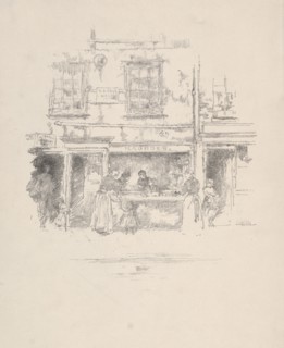 Maunder's Fish Shop, Chelsea, 1890. James McNeill Whistler (American, 1834-1903). Lithograph