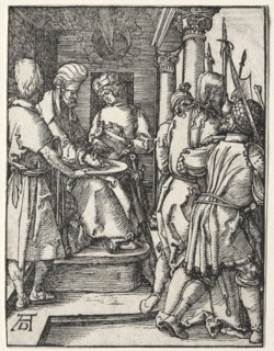 The Small Passion:  Pilate Washing His Hands, 1509-1511. Albrecht Dürer (German, 1471-1528).