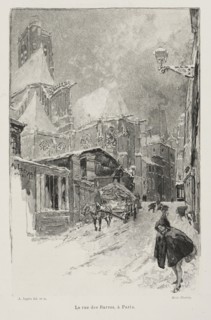 La Rue des Barres, Paris. Auguste Louis Lepère (French, 1849-1918). Wood engraving