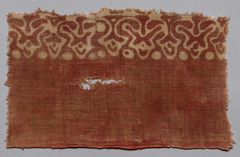 Fragment, 1100s - 1300s. India, 12th-14th century. Plain cloth, resist dyed; cotton; overall: 22.6