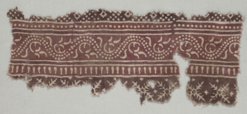Fragment, 1100s - 1300s. India, 12th-14th century. Plain cloth, resist dyed; cotton; overall: 11.8